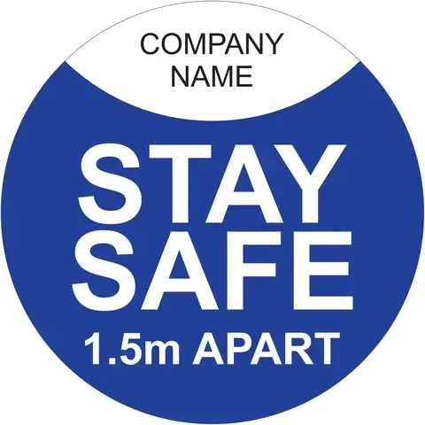 Stay Safe - floor sticker - Covid-19