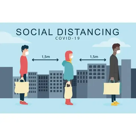 Social Distancing sign - Covid-19