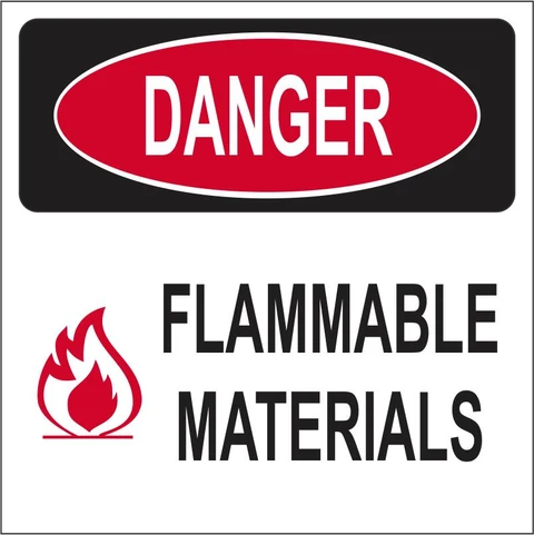 Danger : Flammable Materials safety sign