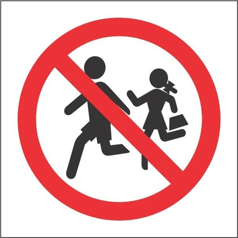 Children Playing is Prohibited in this area safety sign