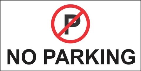 No Parking safety sign