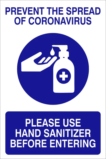 Prevent the spread of coronavirus safety sign - Covid-19 