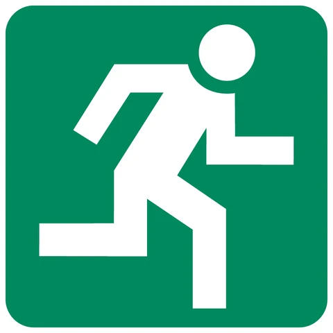Running Man (Right) safety sign 