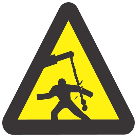 Beware Of A Swinging Object safety sign