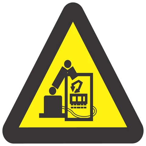 Beware Of Robot safety sign  