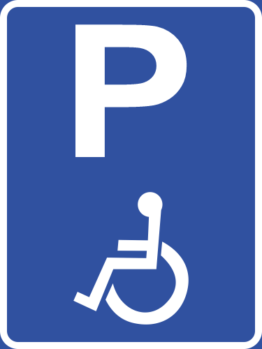 Accessible parking safety sign 