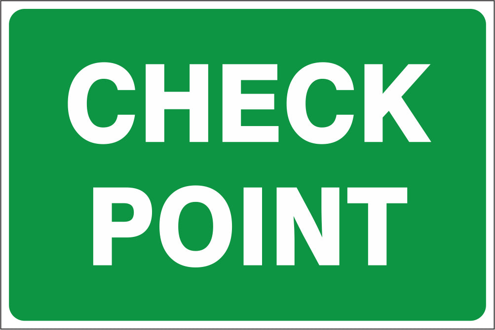 Check Point safety sign 