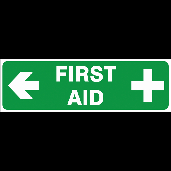 First Aid - Left safety sign 