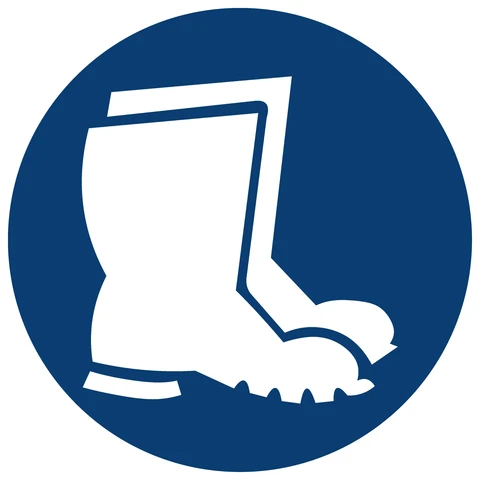 Foot And Leg Protection Against Liquids Shall Be Worn safety sign 