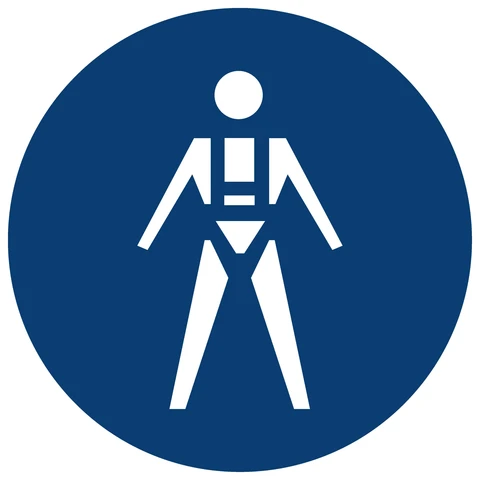 Full Body Harnesses And Lifelines Shall Be Worn safety sign 