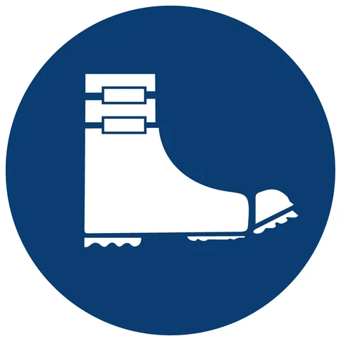 Foot Spats Shall Be Worn safety sign
