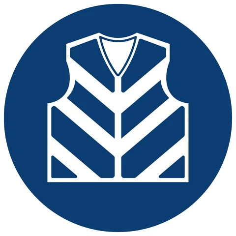 Reflective Jacket Shall Be Worn safety sign