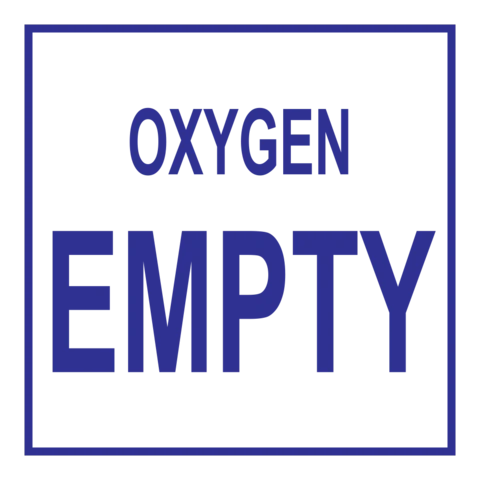Oxygen Empty safety sign 