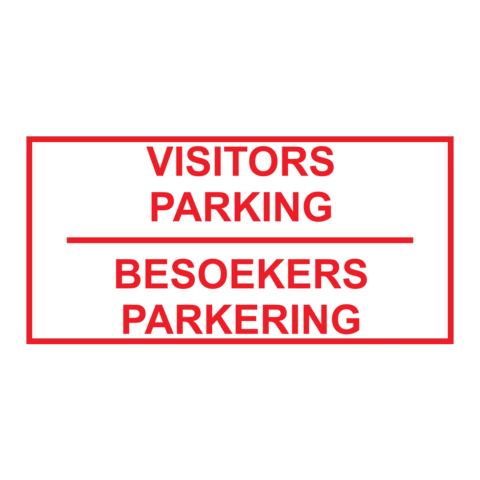 Visitor Parking - 2 Languages safety sign 