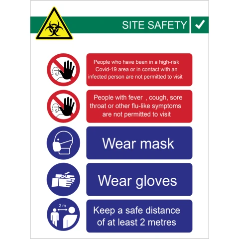 Visitor Site Safety sign - Covid-19 