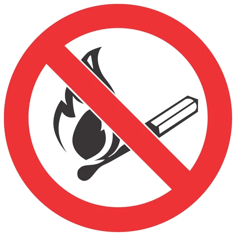 No Fires And Open Flames safety sign