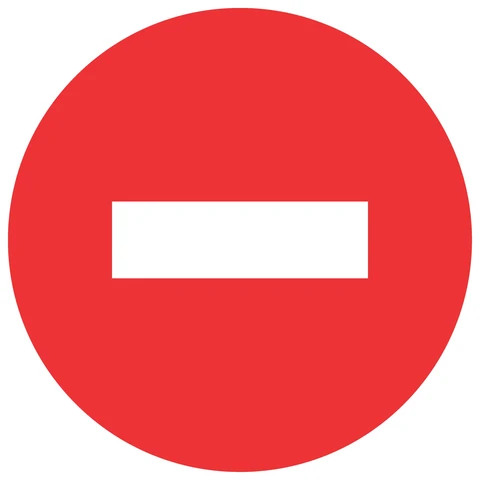 No Entry Beyond This Point safety sign