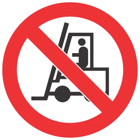 No Tractors And Fork-Lifts Beyond This Point safety sign