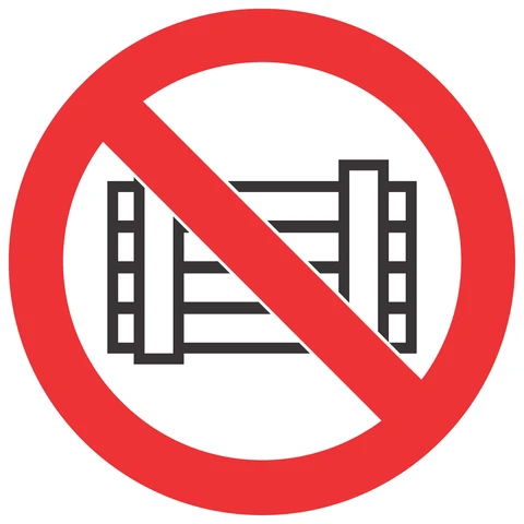 No Stacking, Do Not Obstruct safety sign 