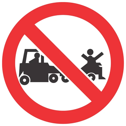 No Lifting On Trolleys safety sign 
