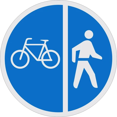 Cyclists and Pedestrians Only road sign 