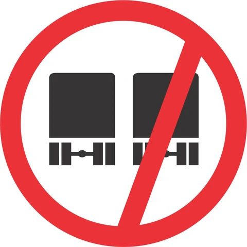 No-Overtaking-Goods Vehicles By Goods Vehicles road sign