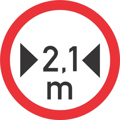Width Limit road sign