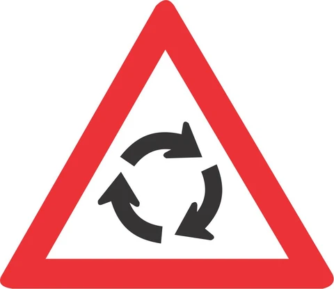SABS Traffic Circle road sign 