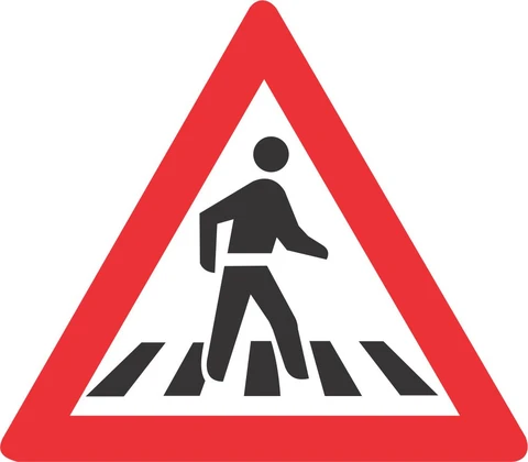 SABS Pedestrian Crossing road sign